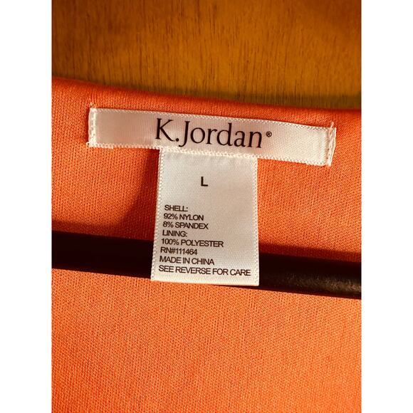 K. Jordan Women's Lacey Short Sleeve Shirt See Through Lace Arms Size Large - Picture 5 of 8